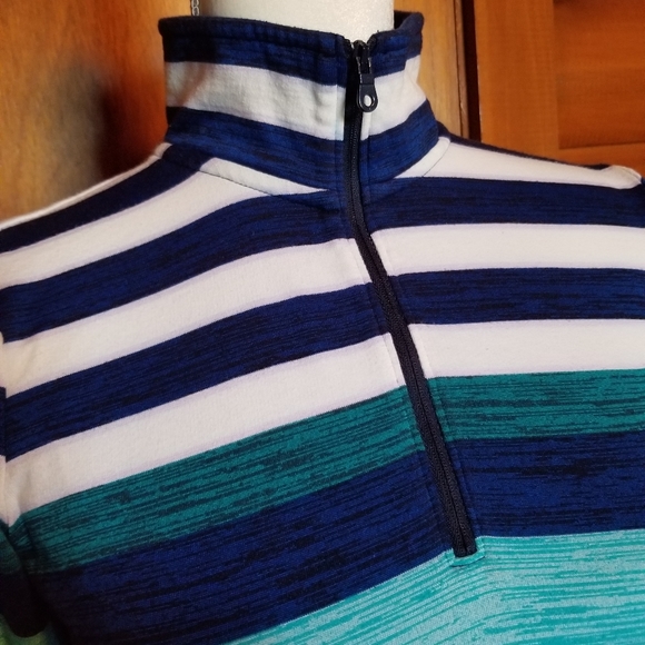 T by Talbots Long Sleeve Multicolored Striped Shirt Sz P - Picture 4 of 9